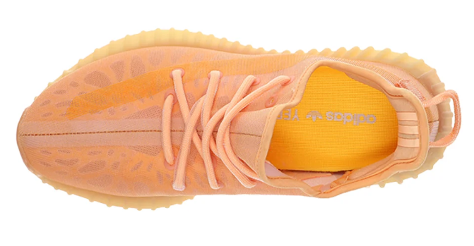adidas Yeezy Boost 350 V2 Lace-Up Sneakers - Orange
