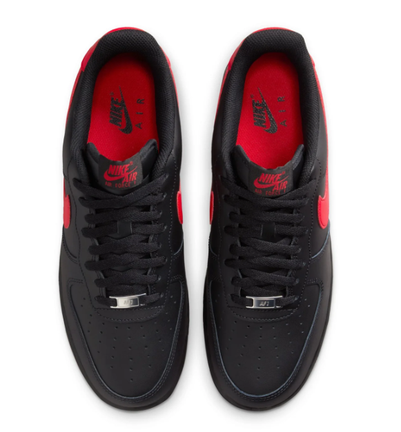 Men's Nike Air Force 1 Low '07 'Bred' | Black-Red Authority