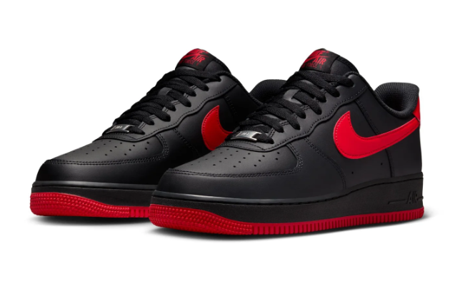 Men's Nike Air Force 1 Low '07 'Bred' | Black-Red Authority