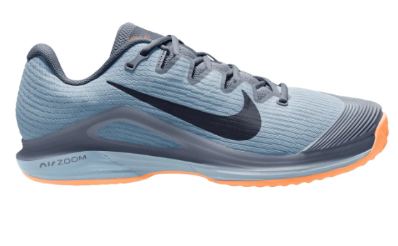 Nike Men's Vapor 12 Clay Court Tennis Shoes 'Ashen Slate / Obsidian / Light Armory Blue' – Red Clay Rally Edition