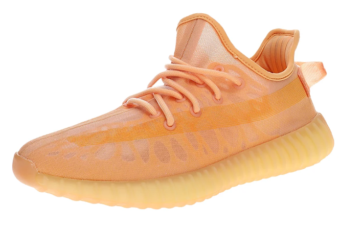 adidas Yeezy Boost 350 V2 Lace-Up Sneakers - Orange