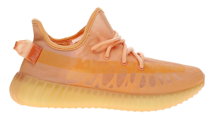 adidas Yeezy Boost 350 V2 Lace-Up Sneakers - Orange